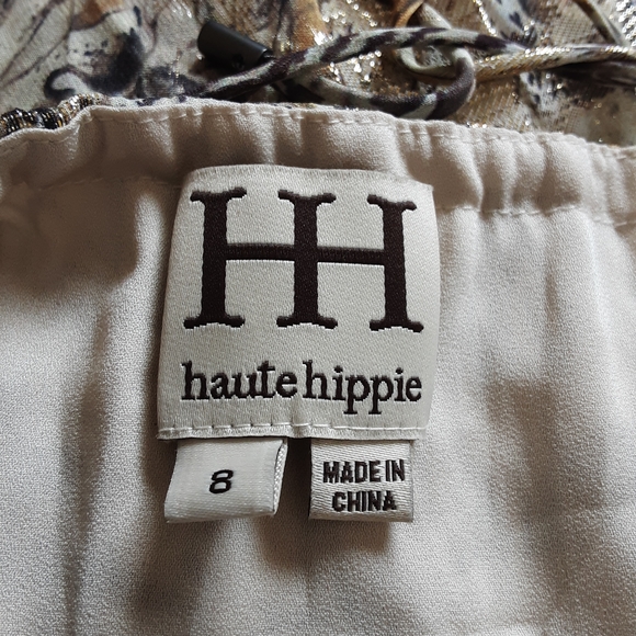 Haute Hippie Gold and Metallic Maxi Dress - Picture 8 of 9